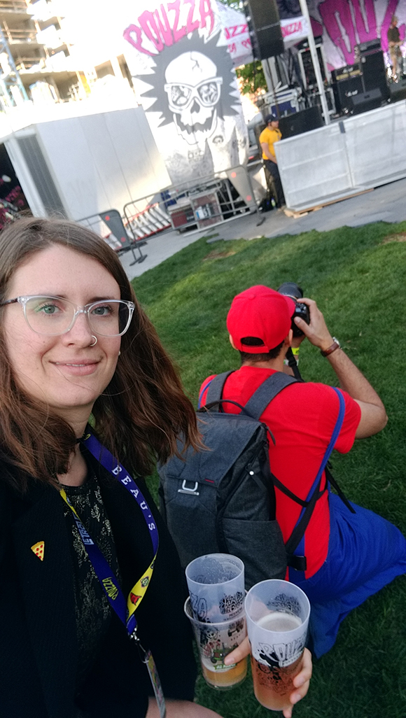 Moi et ma pin de Pizza / Photo: Marielle Normandin Pageau