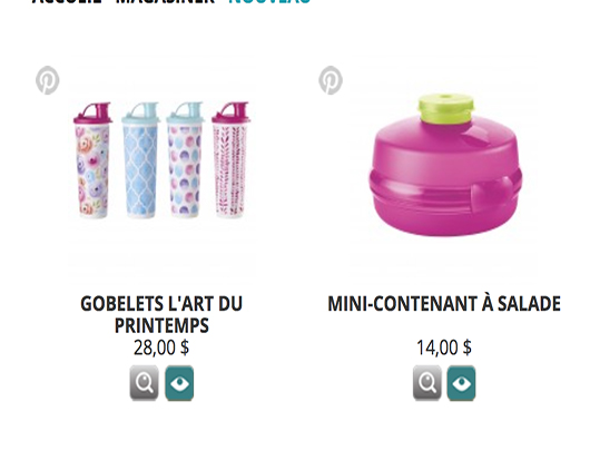 Nouveaux produits Tupperware