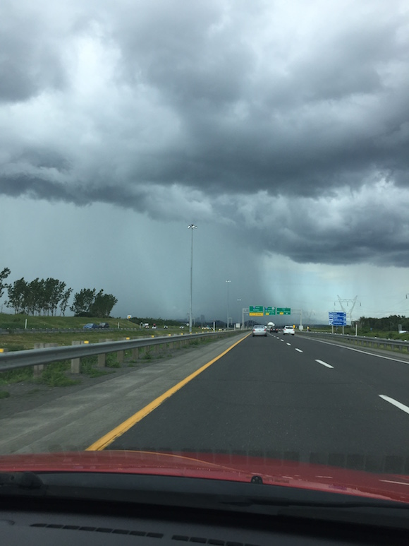 L'arrivée d'Élise à Québec avant la pluie/Photo: Stéphanie Perron